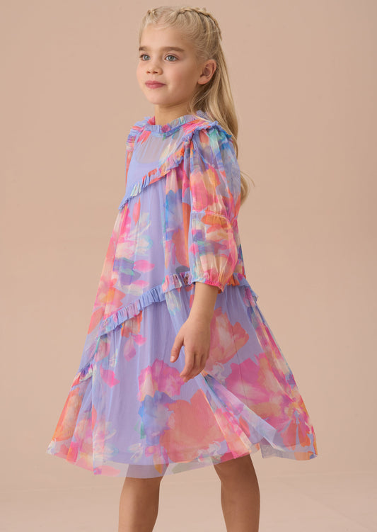 Girls Purple Floaty Dress | Angel & Rocket