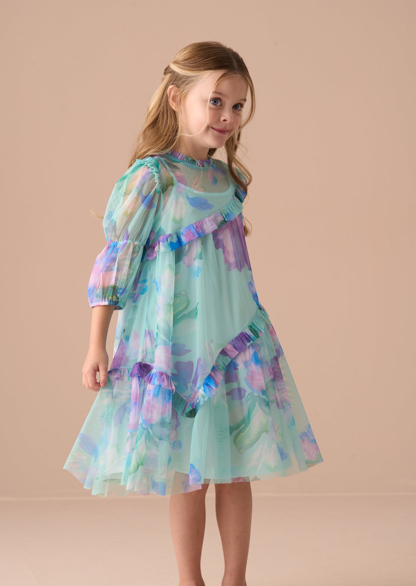 Girls Blue Floaty Dress | Angel & Rocket