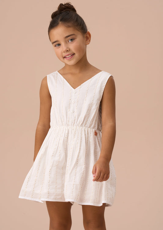 Girls Ivory Sequin Summer Playsuit | Angel & Rocket