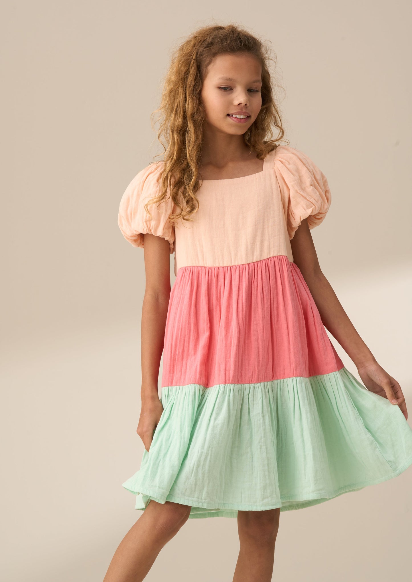 Girls Colourblock Summer Dress | Angel & Rocket