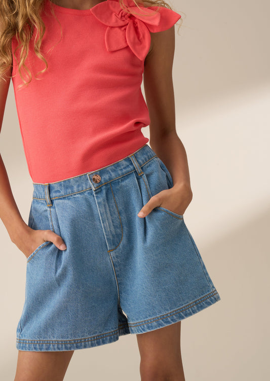 Girls Classic Denim Shorts | Angel & Rocket