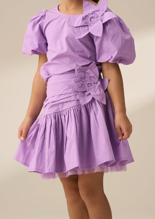 Girls Purple Corsage Skirt | Angel & Rocket