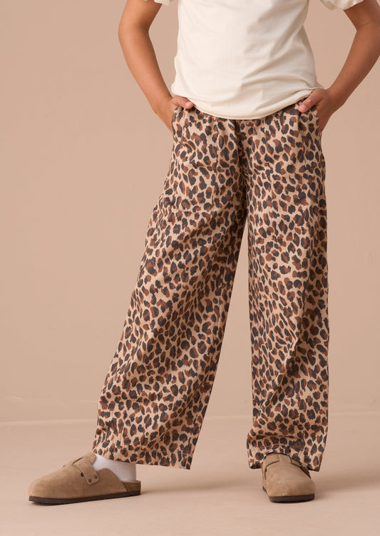 Girls Leopard Print Trousers | Angel & Rocket