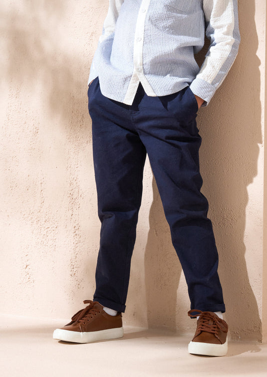 Boys Navy Chinos | Angel & Rocket