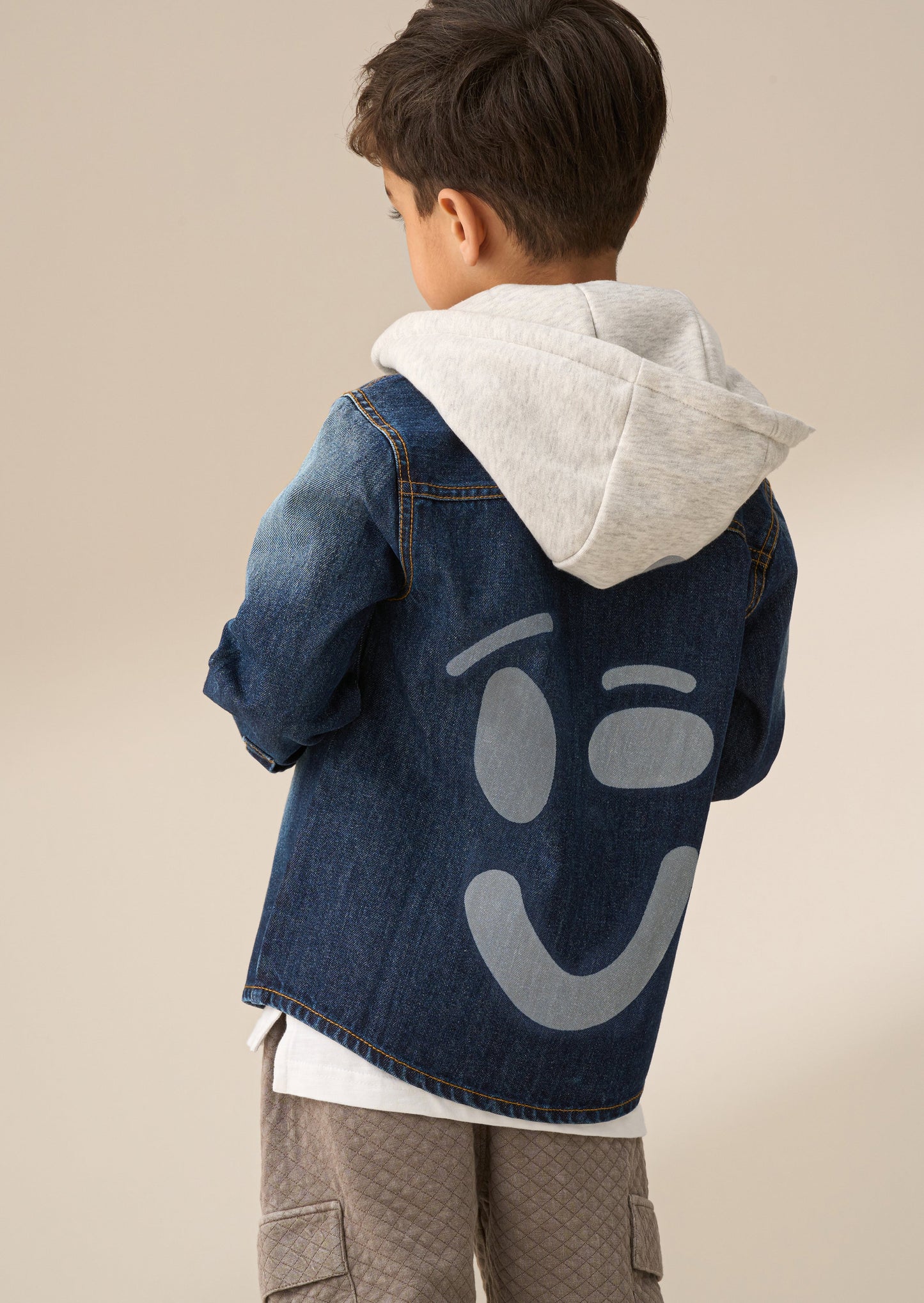 Boys Denim Overshirt with Hood | Angel & Rocket