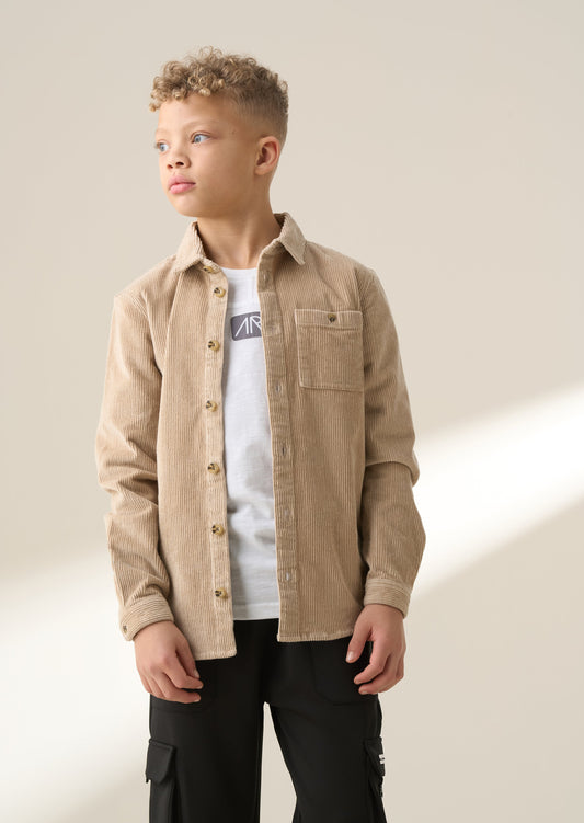 Boys Stone Cord Overshirt | Angel & Rocket
