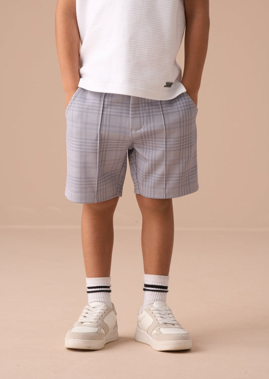 Boys Grey Textured Shorts | Angel & Rocket