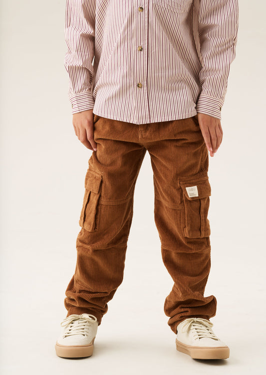 Boys Tan Cord Skate Trousers | Angel & Rocket