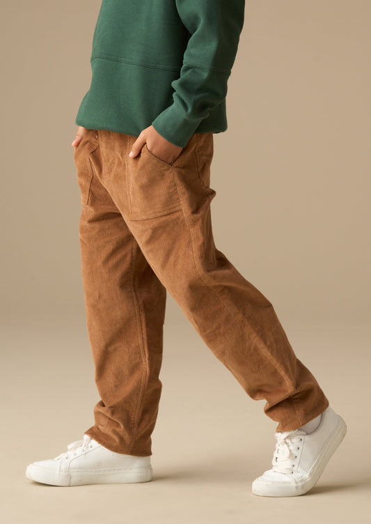 Boys Brown Straight Leg Cord Trousers | Angel & Rocket