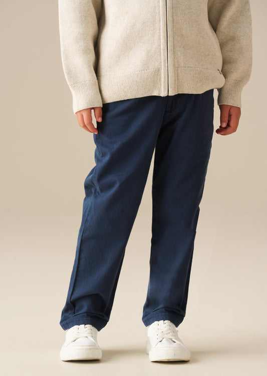 Boys Classic Navy Slim Fit Smart Chinos | Angel & Rocket