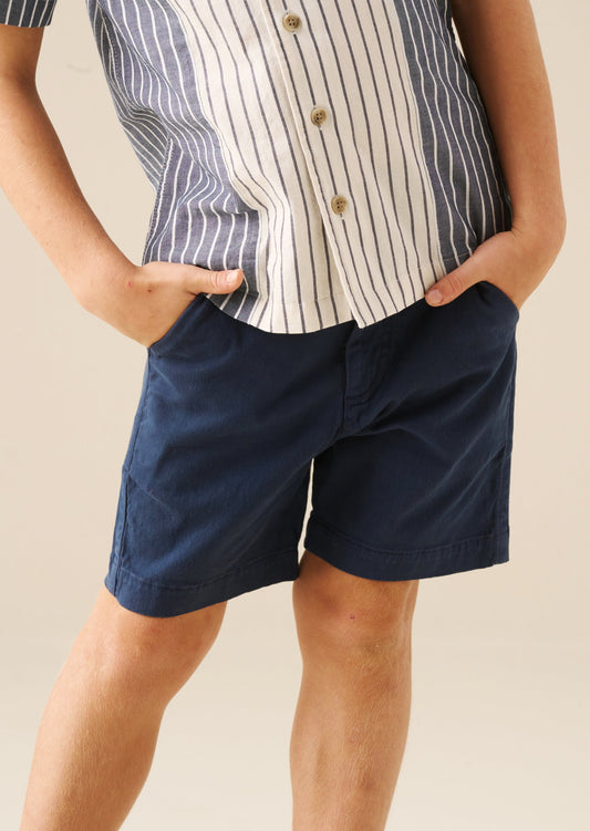 Boys Classic Navy Chino Shorts | Angel & Rocket