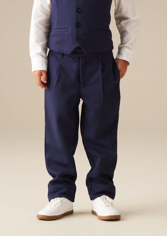 Boys Navy Smart Suit Trousers | Angel & Rocket