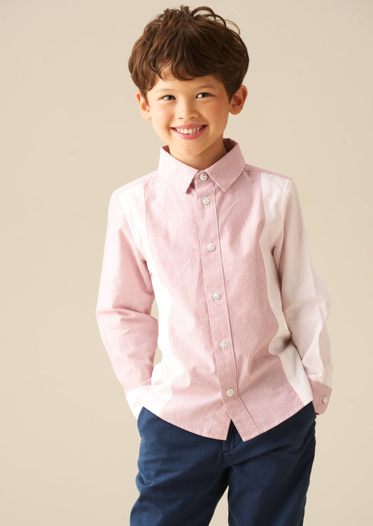 Boys Cut & Sew Stripe Shirt | Angel & Rocket