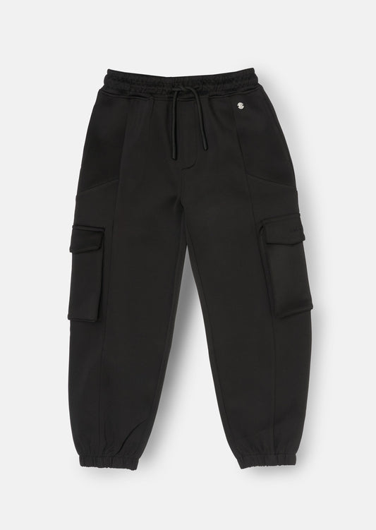 Boys Black Panelled Joggers | Angel & Rocket