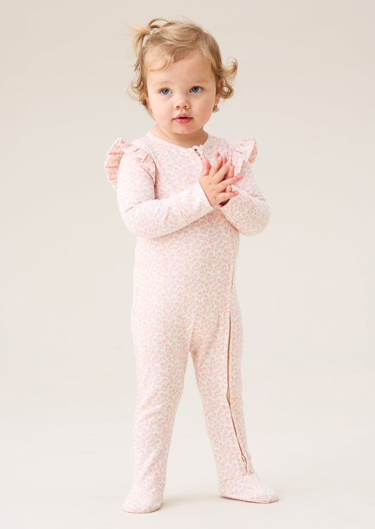 Baby Girls Leopard Print Onesie & Headband Set | Angel & Rocket