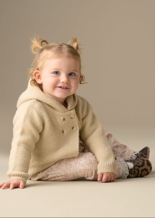 Baby Girls Cream Boucle Knit Cardigan | Angel & Rocket