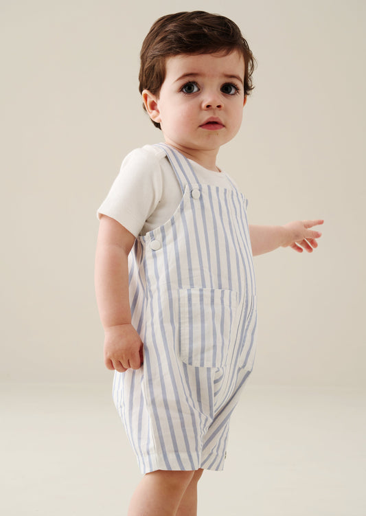Baby Boys Stripe Dungaree & Bodysuit Set | Angel & Rocket