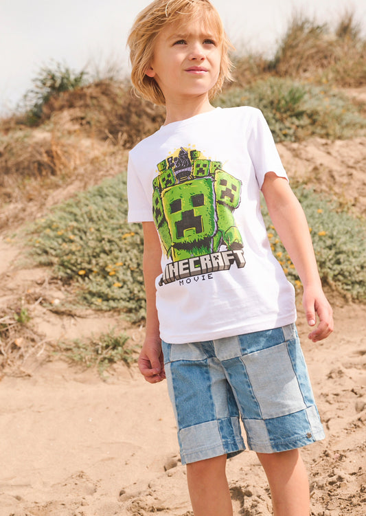 Boys Minecraft Movie T-Shirt | Angel & Rocket