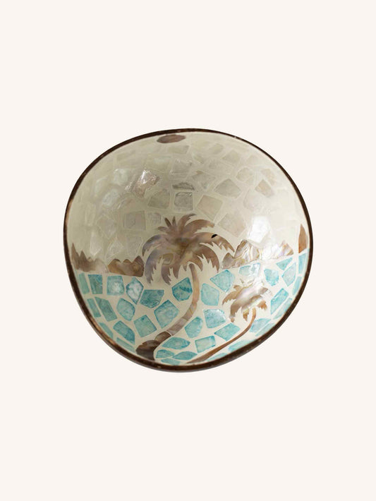 HANDMADE NATURAL SHELL COCONUT BOWL DECOR - Beachside / One-Size