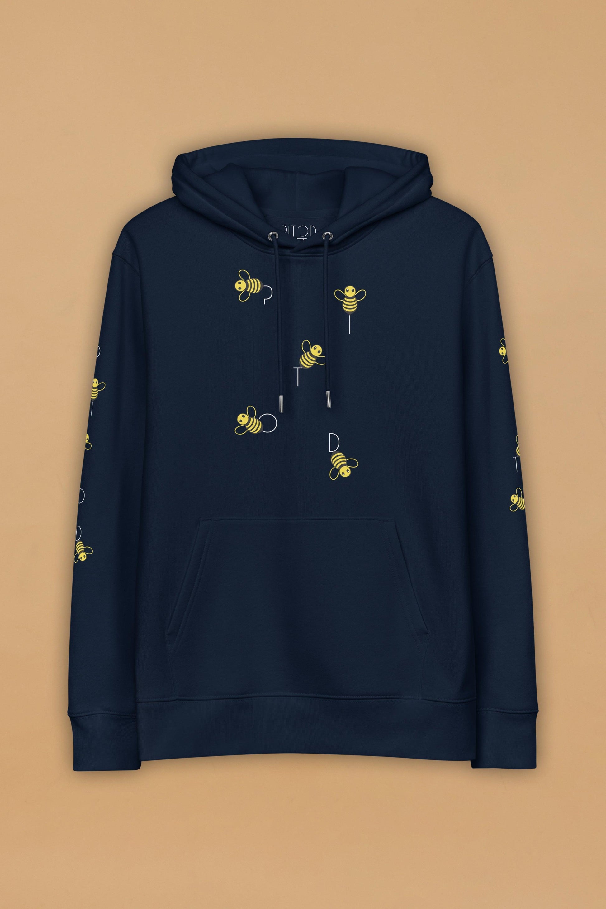 Bee Navy Organic Cotton Hoodie – Unisex