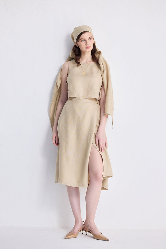 Breezy Summer Set in Neutral Beige