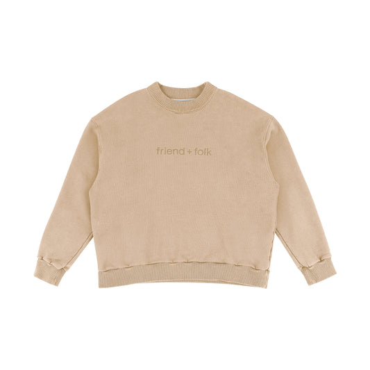 perry pullover sweatshirt - sesame / vi