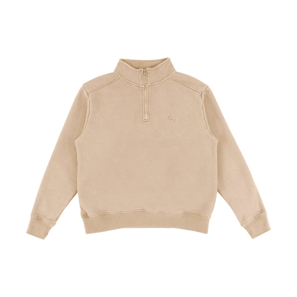 ace quarter zip sweatshirt - sesame / iv