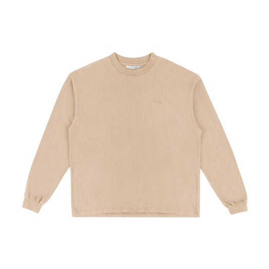witter oversized long sleeve t-shirt - sesame / iii