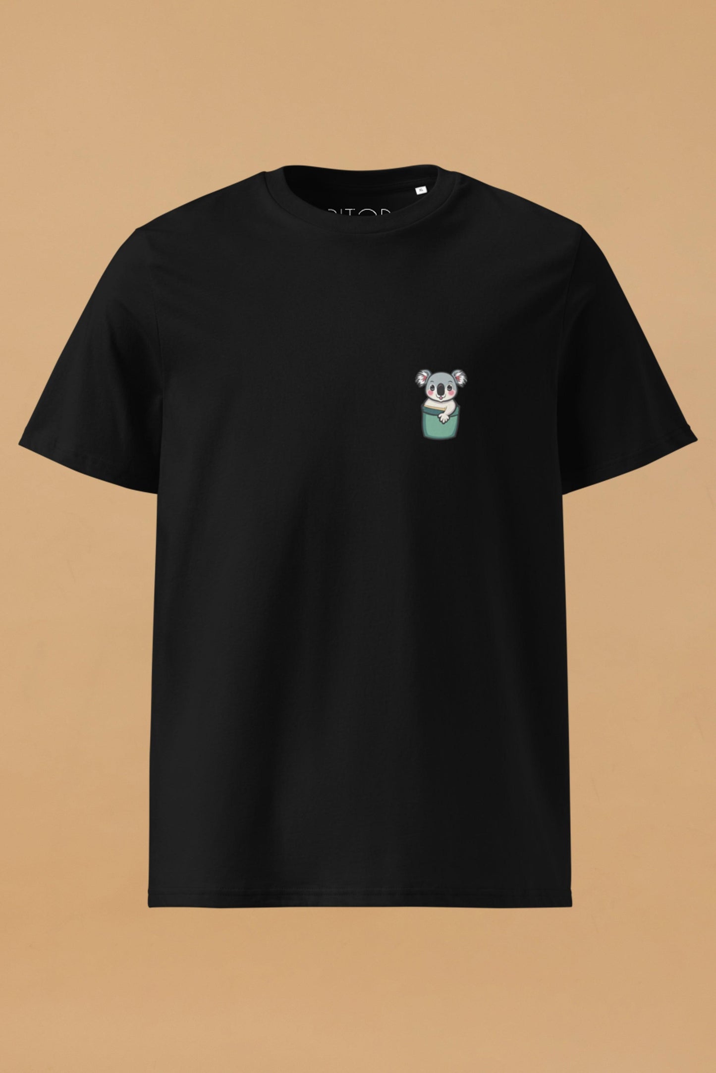 Koala Black Organic Cotton T-Shirt – Unisex