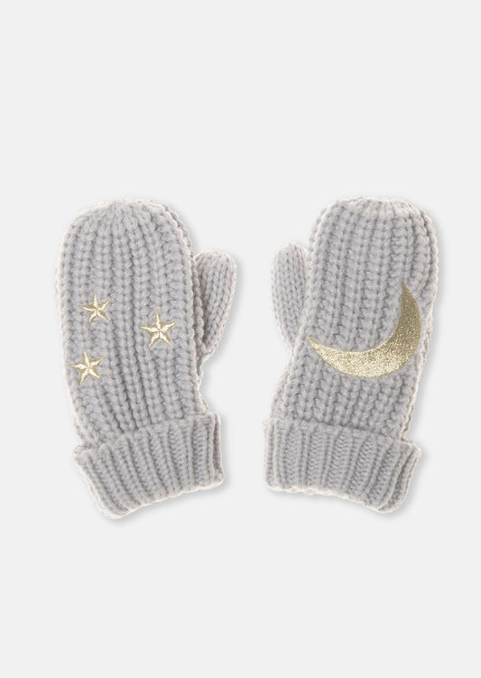 Rockahula Moonlight Knitted Mittens Grey 3-6 Years