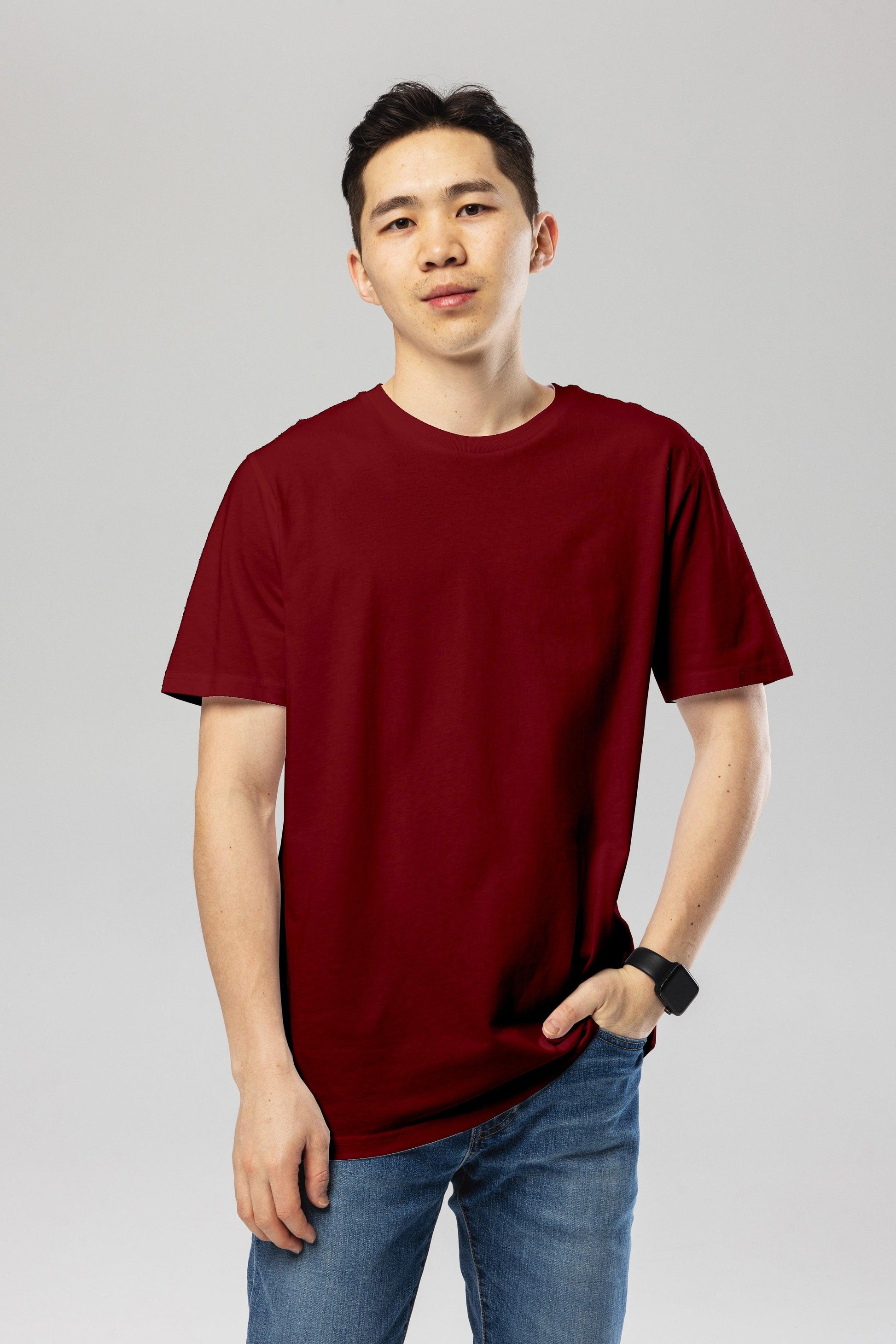 Pitod Burgundy Organic Cotton T-Shirt – Unisex