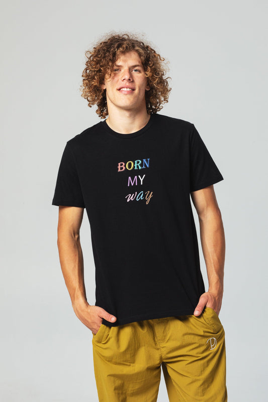Born My Way Black Organic Cotton T-Shirt – Unisex