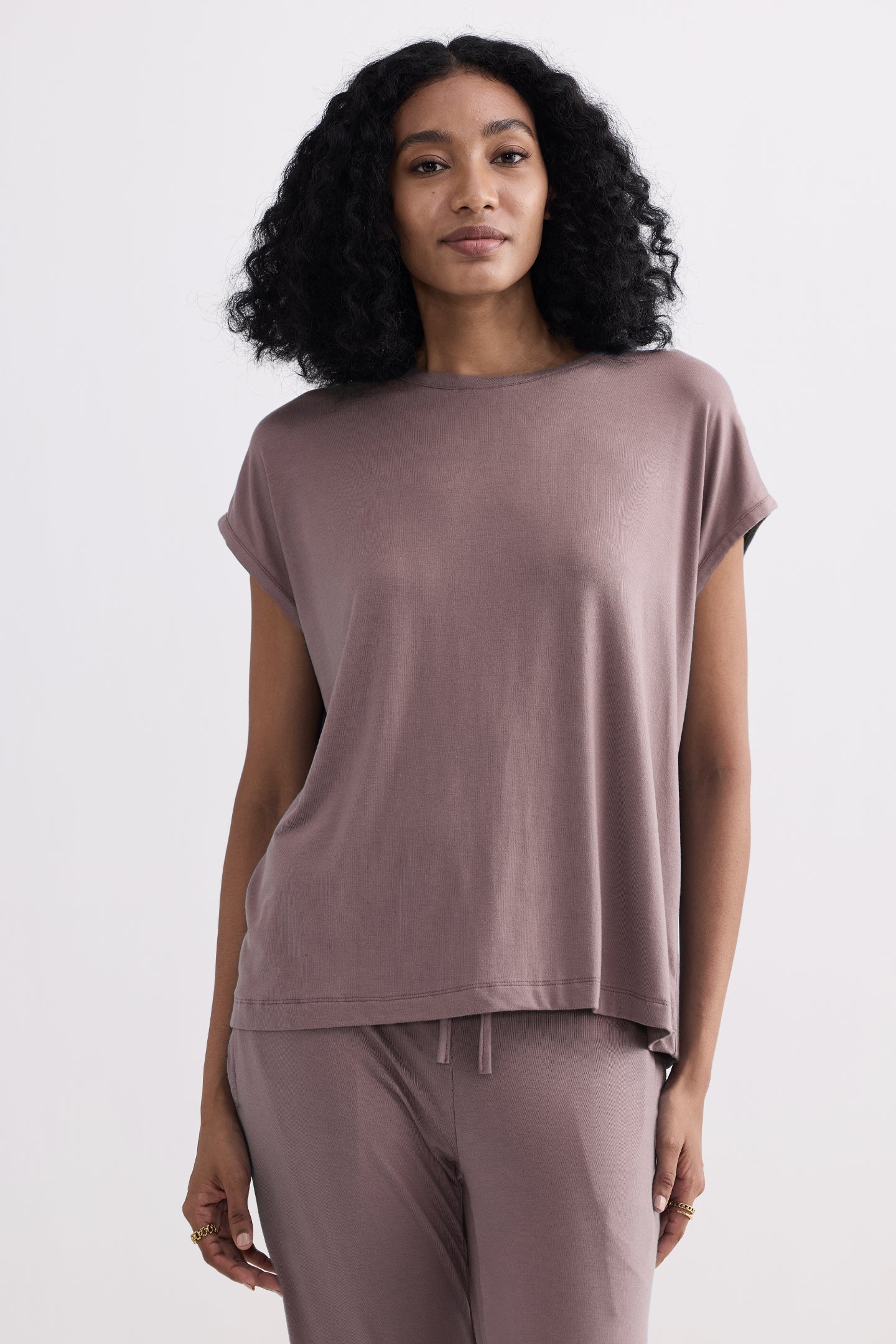 Relaxed Tee in Dusty Rose