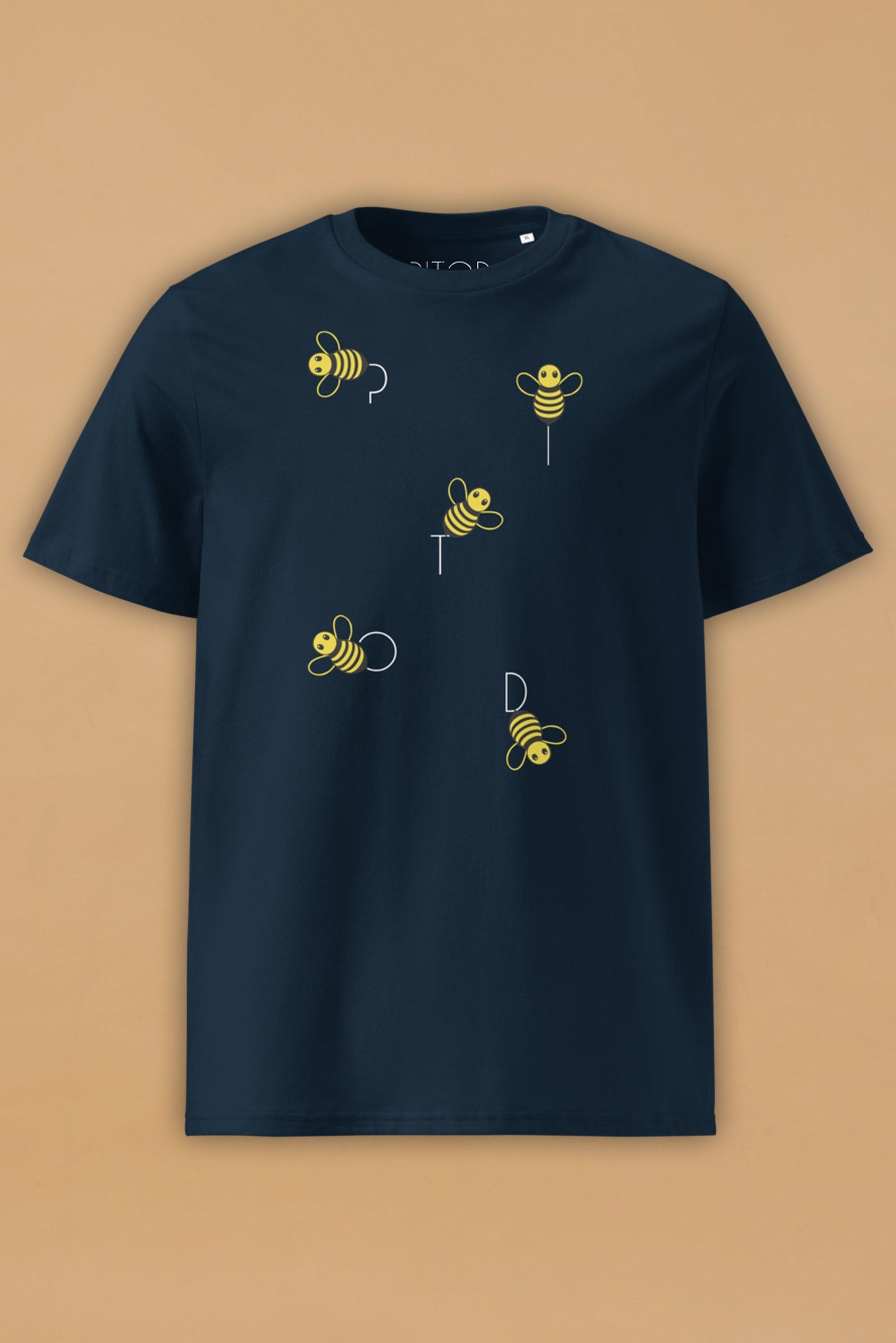 Bees Navy Organic Cotton T-Shirt – Unisex