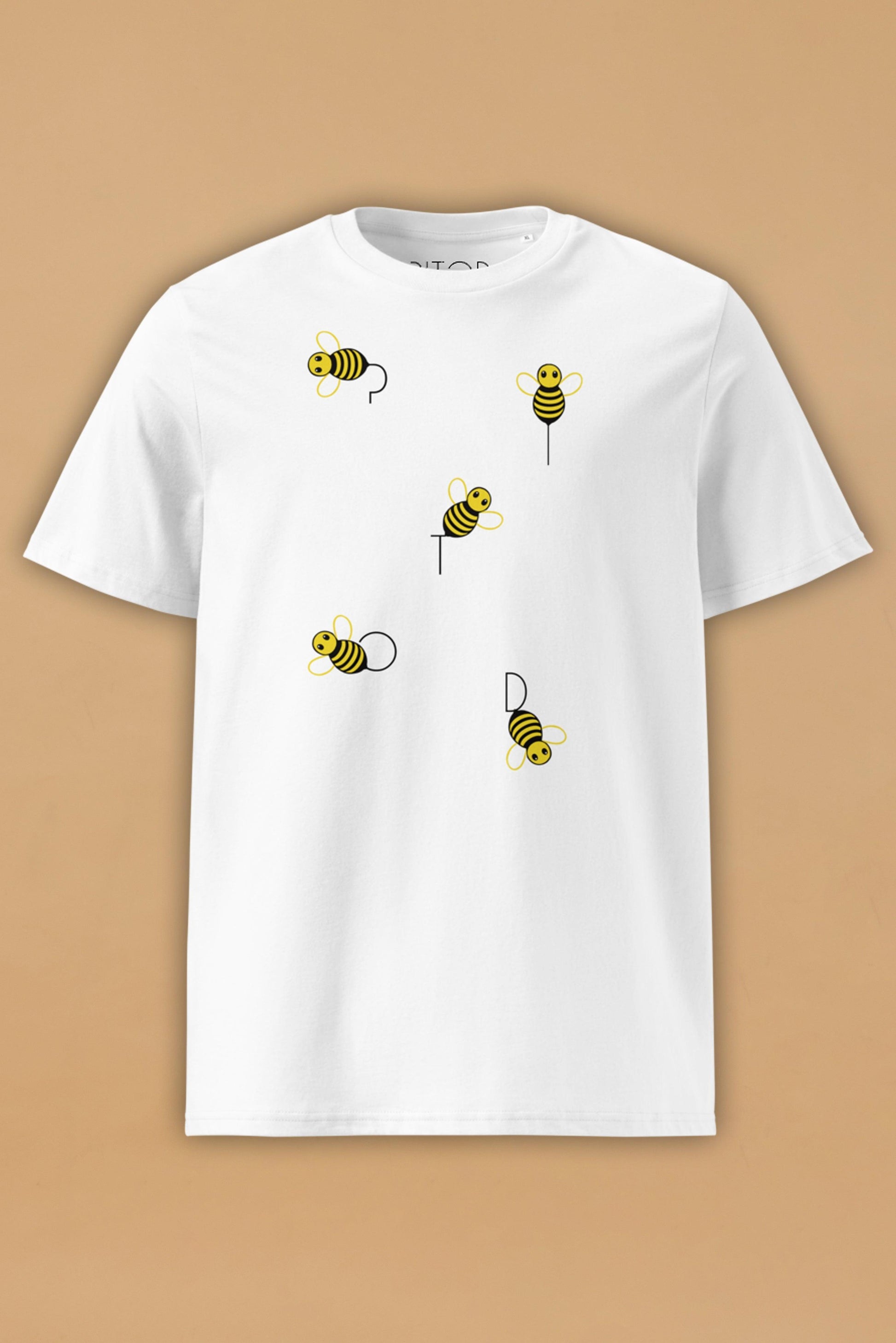 Bees White Organic Cotton T-Shirt – Unisex