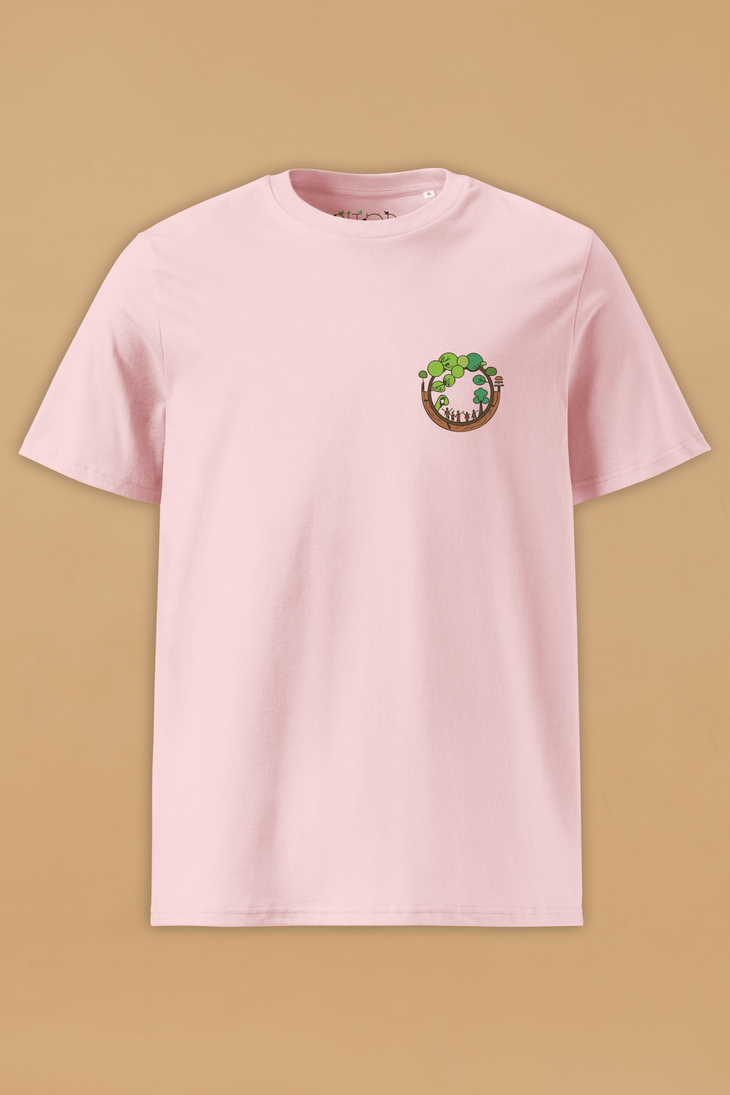 Circle of Life Cotton Pink Organic Cotton T-Shirt – Unisex