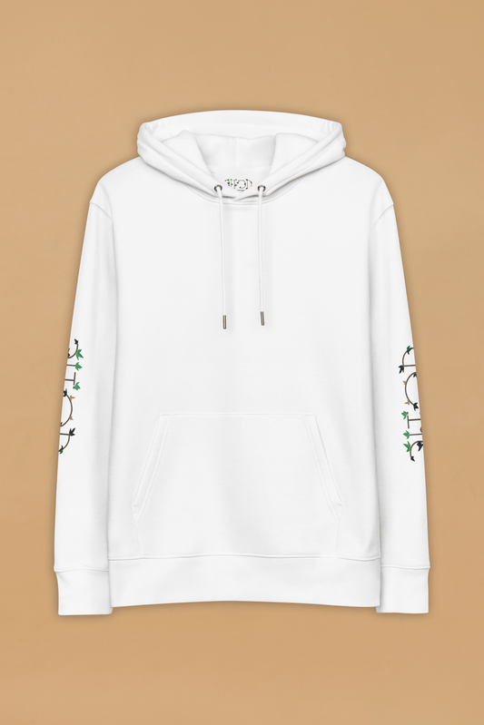 Rainforest Pitod White Organic Cotton Hoodie – Unisex