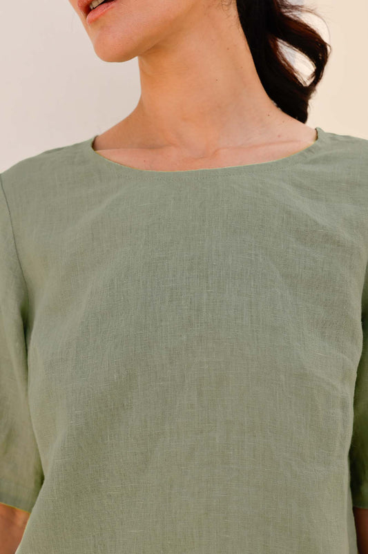 Aspiga Ladies Sustainable Linen Shell Top Light Khaki Summer Holiday