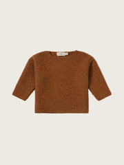 Pecan Shoulder Button Wool Jumper