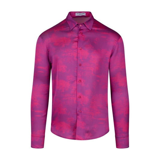 Chemise en soie avec imprimé de savane - Made en France
