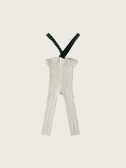 Oat Footless Cotton Tights With Contrast Braces